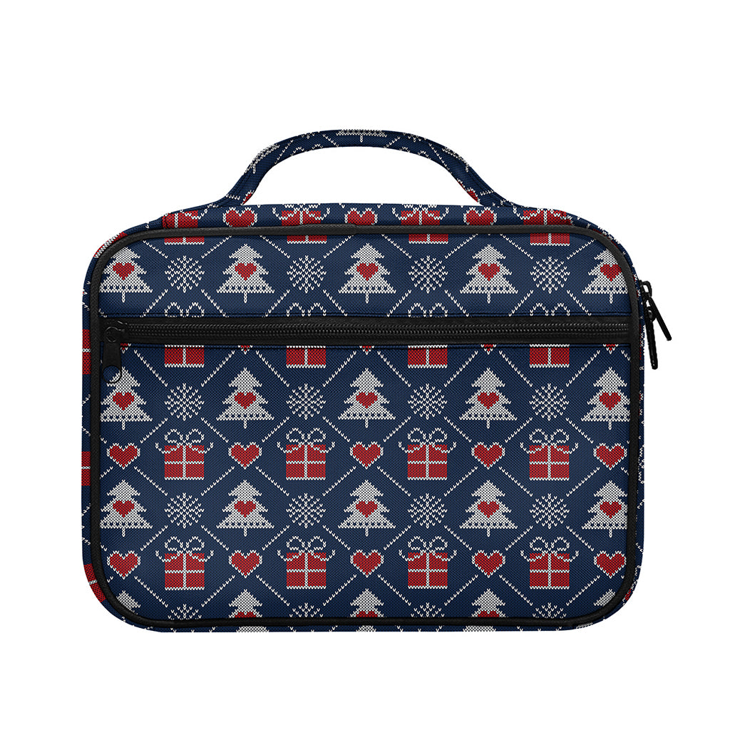 Christmas Gift Knitted Pattern Print Briefcase Bible Bag