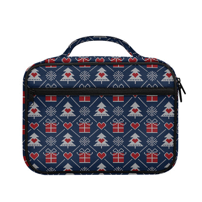 Christmas Gift Knitted Pattern Print Briefcase Bible Bag