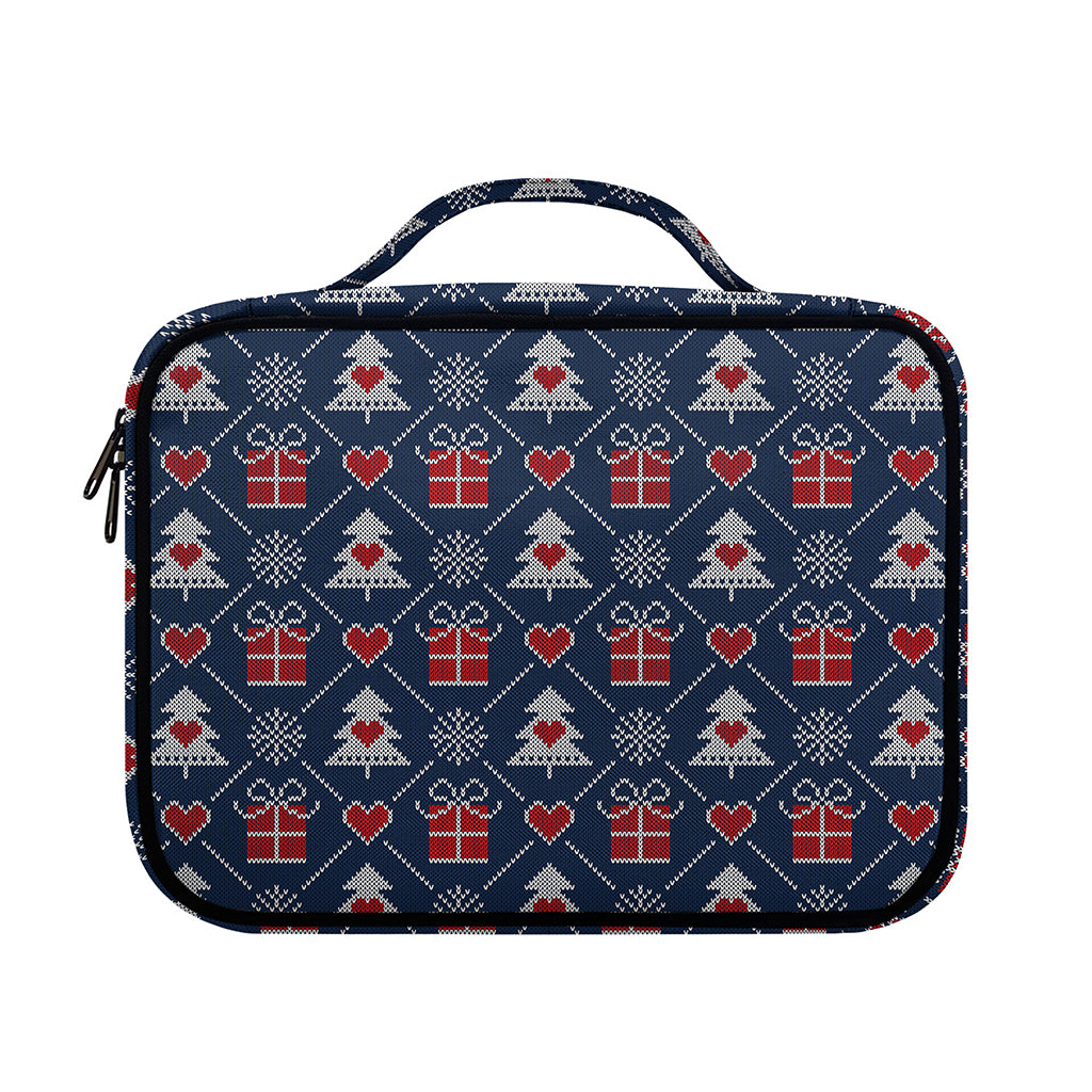 Christmas Gift Knitted Pattern Print Briefcase Bible Bag