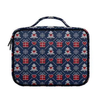 Christmas Gift Knitted Pattern Print Briefcase Bible Bag