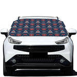 Christmas Gift Knitted Pattern Print Car Windshield Snow Cover