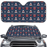 Christmas Gift Knitted Pattern Print Car Windshield Sun Shade