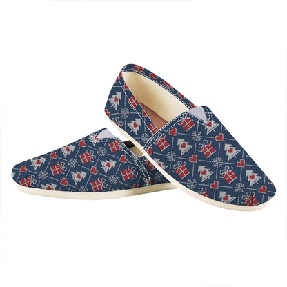 Christmas Gift Knitted Pattern Print Casual Shoes