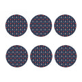 Christmas Gift Knitted Pattern Print Coaster Set