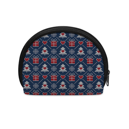 Christmas Gift Knitted Pattern Print Coin Purse