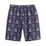 Christmas Gift Knitted Pattern Print Cotton Shorts
