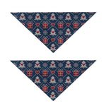 Christmas Gift Knitted Pattern Print Dog Bandana