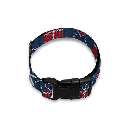 Christmas Gift Knitted Pattern Print Dog Collar