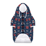 Christmas Gift Knitted Pattern Print Dog Zip Up Hoodie