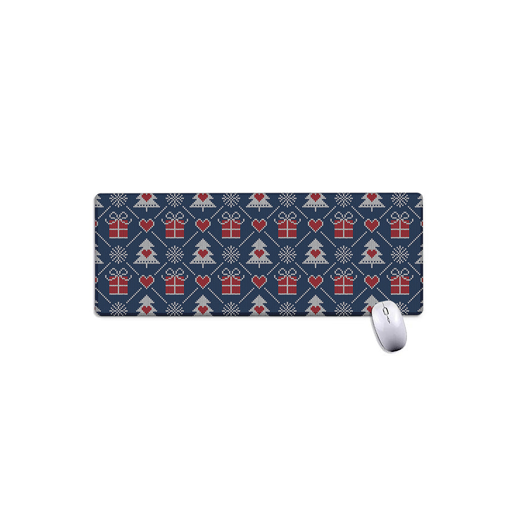 Christmas Gift Knitted Pattern Print Extended Mouse Pad