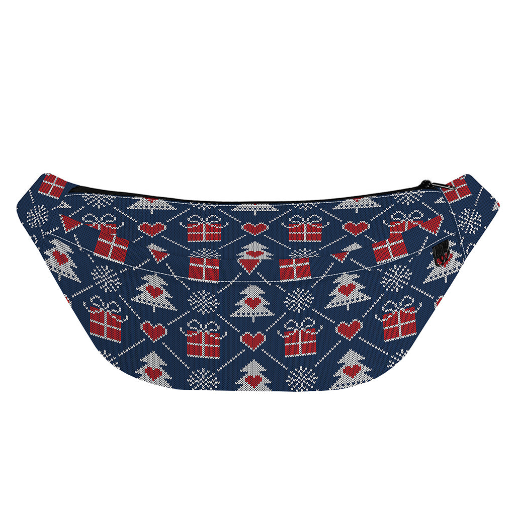 Christmas Gift Knitted Pattern Print Fanny Pack