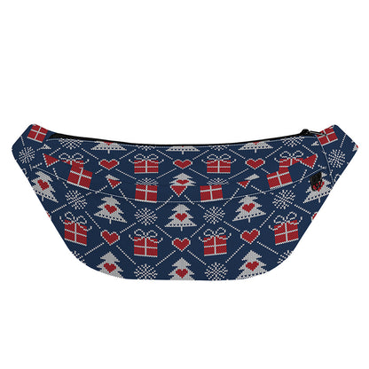 Christmas Gift Knitted Pattern Print Fanny Pack