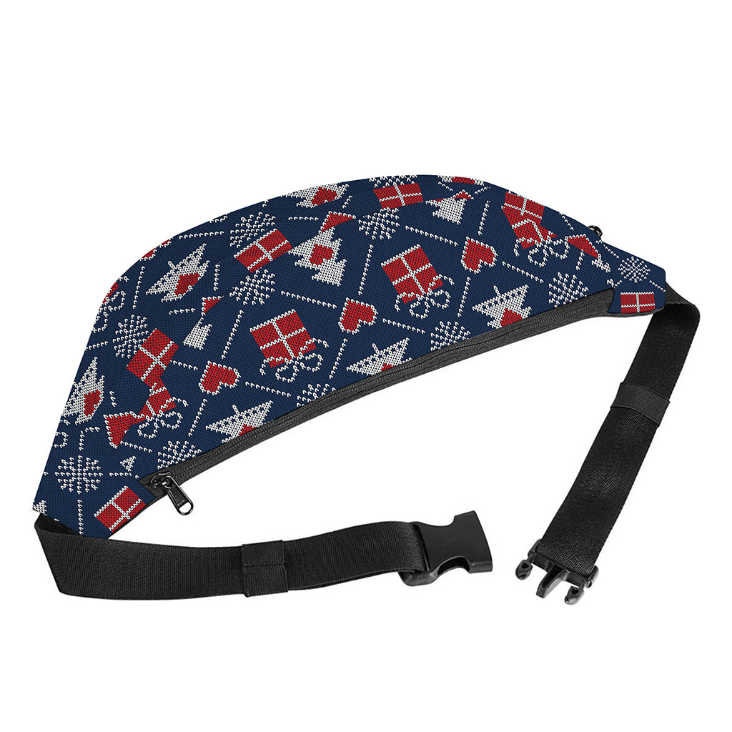 Christmas Gift Knitted Pattern Print Fanny Pack