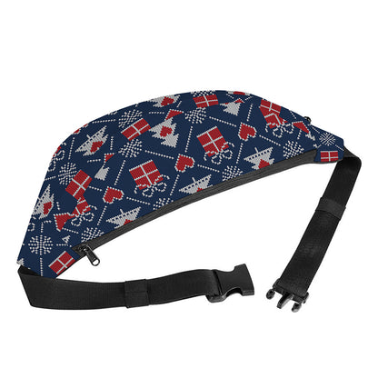 Christmas Gift Knitted Pattern Print Fanny Pack