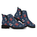 Christmas Gift Knitted Pattern Print Flat Ankle Boots