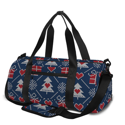 Christmas Gift Knitted Pattern Print Gym Bag