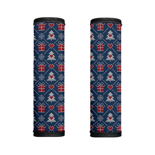 Christmas Gift Knitted Pattern Print Handle Covers