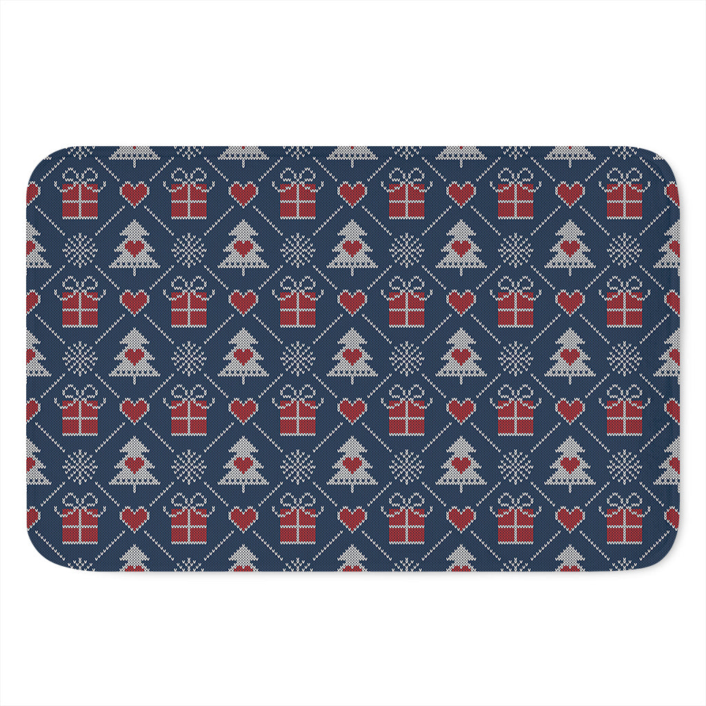 Christmas Gift Knitted Pattern Print Indoor Door Mat