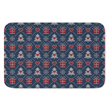 Christmas Gift Knitted Pattern Print Indoor Door Mat