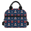Christmas Gift Knitted Pattern Print Insulated Lunch Bag