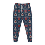 Christmas Gift Knitted Pattern Print Jogger Pants