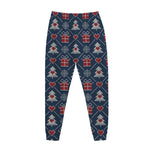 Christmas Gift Knitted Pattern Print Jogger Pants