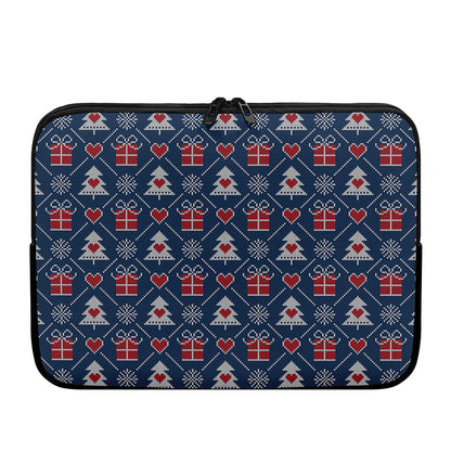 Christmas Gift Knitted Pattern Print Laptop Sleeve