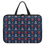 Christmas Gift Knitted Pattern Print Laptop Sleeve With Handle