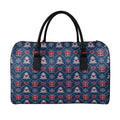 Christmas Gift Knitted Pattern Print Leather Duffel Bag