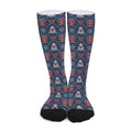 Christmas Gift Knitted Pattern Print Long Socks