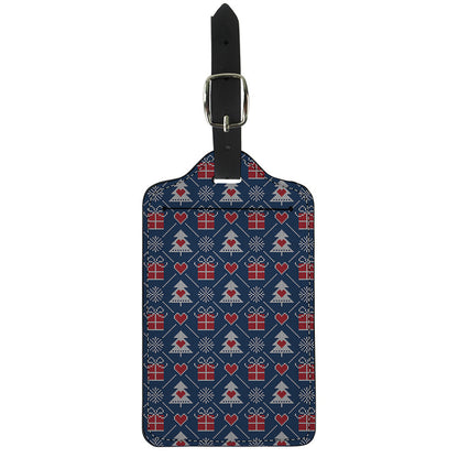 Christmas Gift Knitted Pattern Print Luggage Tag