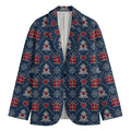 Christmas Gift Knitted Pattern Print Men's Blazer