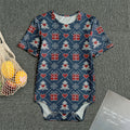 Christmas Gift Knitted Pattern Print Men's Bodysuit