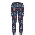 Christmas Gift Knitted Pattern Print Men's Leggings