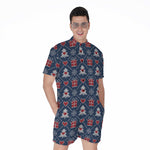 Christmas Gift Knitted Pattern Print Men's Rompers