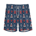 Christmas Gift Knitted Pattern Print Men's Athletic Shorts