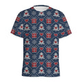 Christmas Gift Knitted Pattern Print Men's Athletic T-Shirt