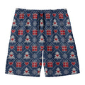 Christmas Gift Knitted Pattern Print Men's Swim Trunks