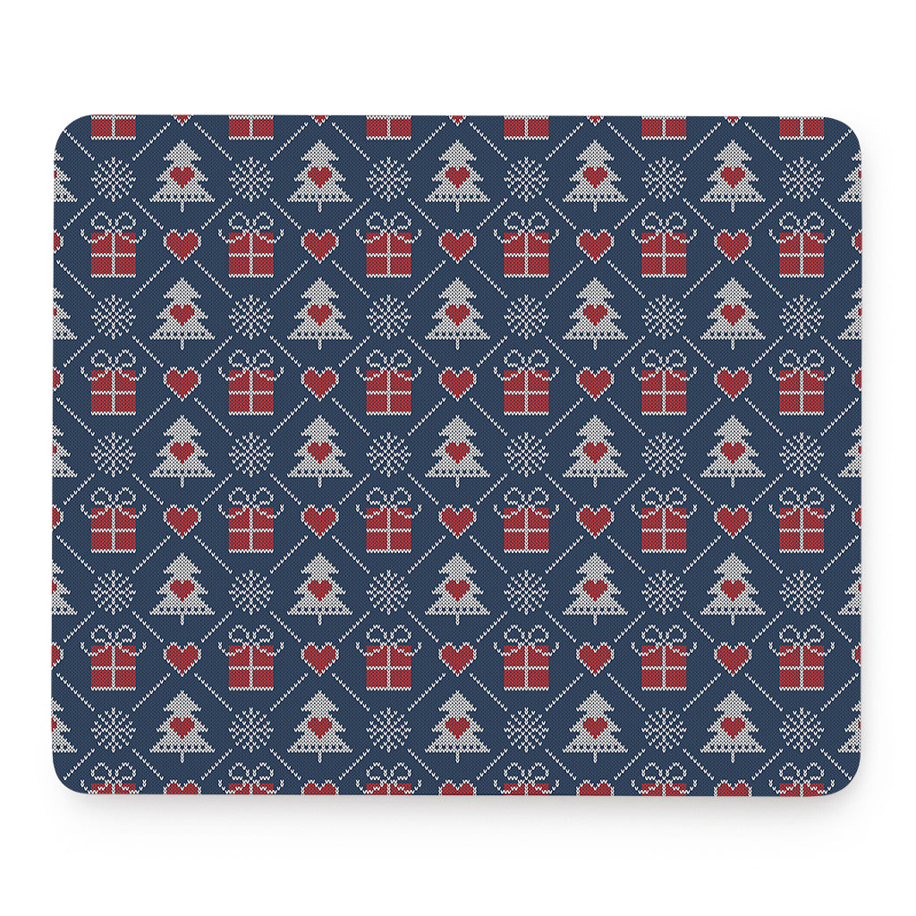Christmas Gift Knitted Pattern Print Mouse Pad