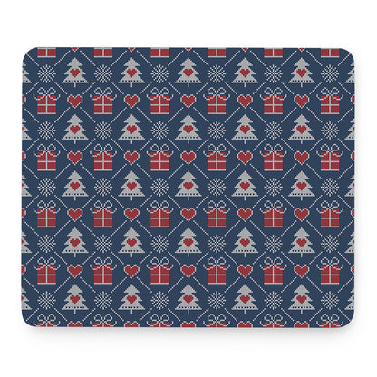 Christmas Gift Knitted Pattern Print Mouse Pad