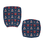 Christmas Gift Knitted Pattern Print Office Chair Cover