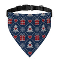 Christmas Gift Knitted Pattern Print Over The Collar Dog Bandana