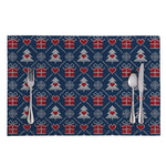 Christmas Gift Knitted Pattern Print Placemat