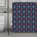 Christmas Gift Knitted Pattern Print Polyester Shower Curtain