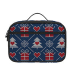 Christmas Gift Knitted Pattern Print Portable Lunch Bag