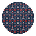Christmas Gift Knitted Pattern Print Round Blanket