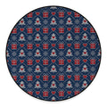 Christmas Gift Knitted Pattern Print Round Floor Mat