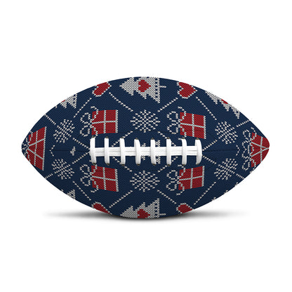 Christmas Gift Knitted Pattern Print Rugby Ball