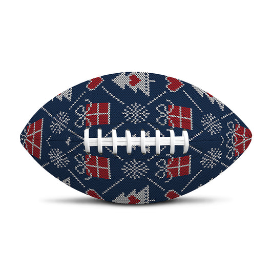 Christmas Gift Knitted Pattern Print Rugby Ball