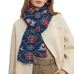 Christmas Gift Knitted Pattern Print Scarf